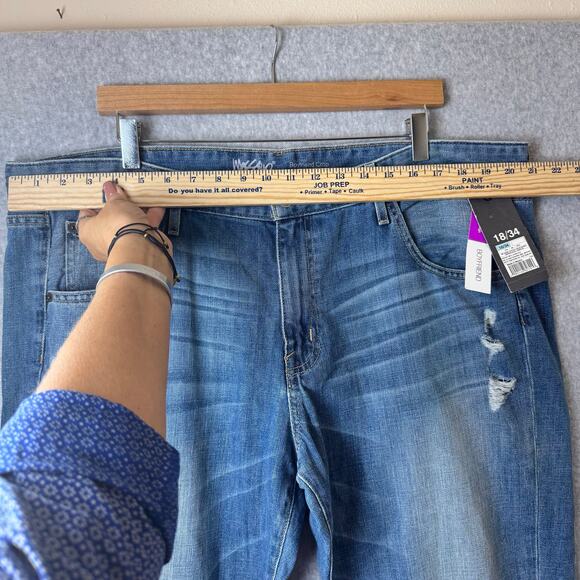 NWT Mossimo Jeans Women’s Plus Size 18 Boyfriend Crop 100% Cotton Casual Boho - Picture 6 of 12